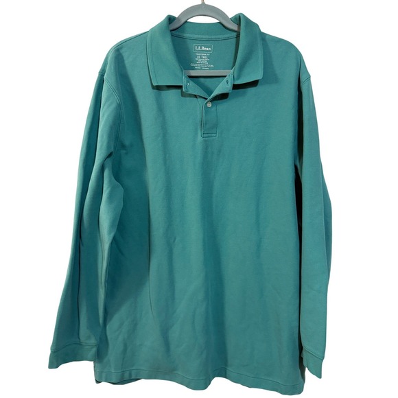 L.L.Bean Other - L.L.Bean Polo Shirt Mens XL Tall‎ Teal  Traditional Fit Cotton Pique Gorpcore